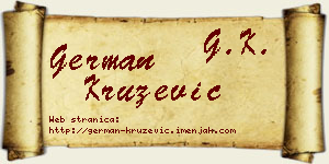 German Kružević vizit kartica
